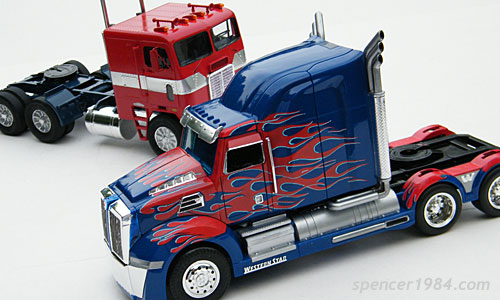 G1 and Age of Extinction Optimus Prime truck modes