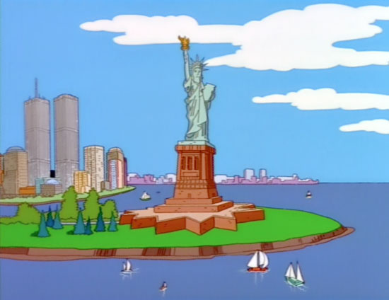 The World Trade Center as seen in The Simpsons