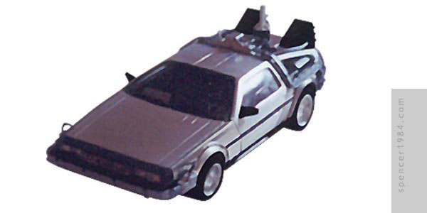Christorpher Lloyd/Michael J. Fox's DeLorean Time Machine from the movie Back to the Future II