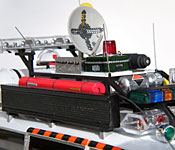 Ghostbusters Ecto-1A siren, lights, and fan box detail