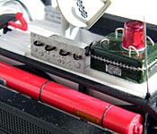 Ghostbusters Ectomobile storage tube, electron cannon, and transfer box detail