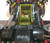 The LEGO Batman Ultimate Batmobile cockpit