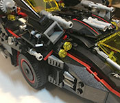 The LEGO Batman Ultimate Batmobile side detail