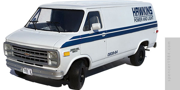 Chevy Van used in the TV series Stranger Things