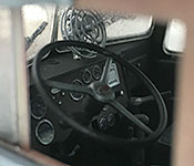 Duel truck steering wheel detail