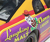 Motorsports Authentics Rick Bobby #26 Laughing Clown Malt Liquor Monte Carlo Parade Car Side Graphics Detail