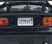 The Fast and the Furious Civic California 40ZR093 license plate