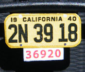 The Three Stooges Ford Model A license plate