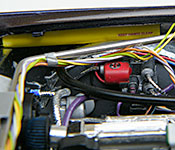 1967 Pontiac GTO engine bay - passenger side with rocket tube