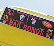 Deadpool Taxi Bail Bonds roof topper