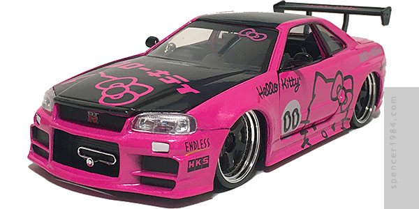 Jada Toys Hello Kitty and 2002 Nissan Skyline GT-R (BNR34 Jada Toys Hello Kitty and 2002 Nissan Skyline GT-R (BNR34