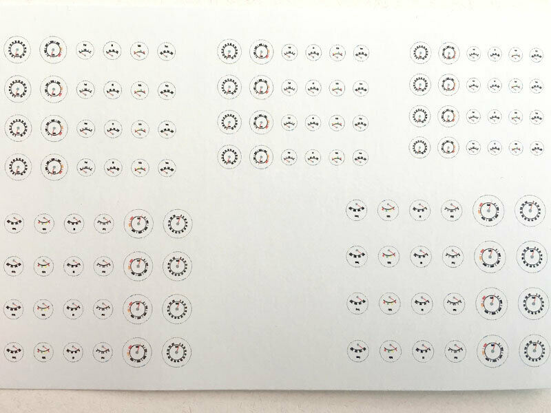 Standard Round White Gauge Face Decals